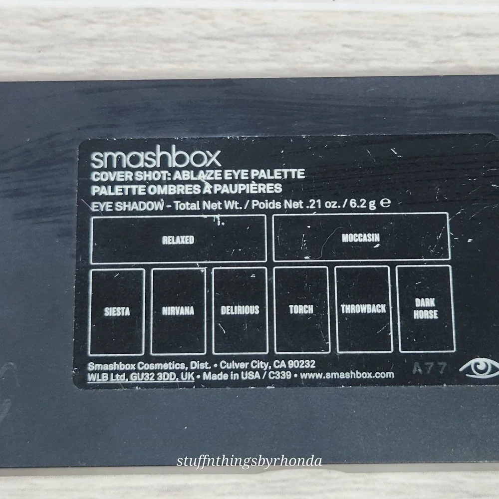 Smashbox COVER SHOT Eye‎ Shadow Palette ABLAZE - New Without Box 0.21 oz / 6.2 g